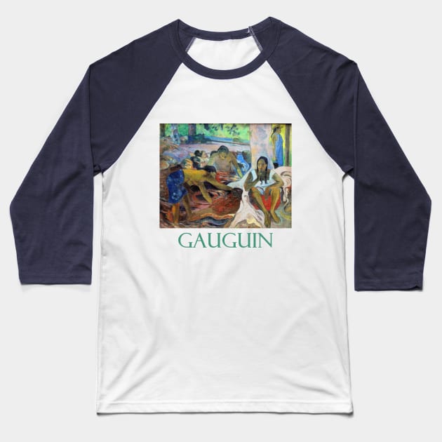 Fisherwomen of Tahiti by Paul Gauguin Baseball T-Shirt by Naves